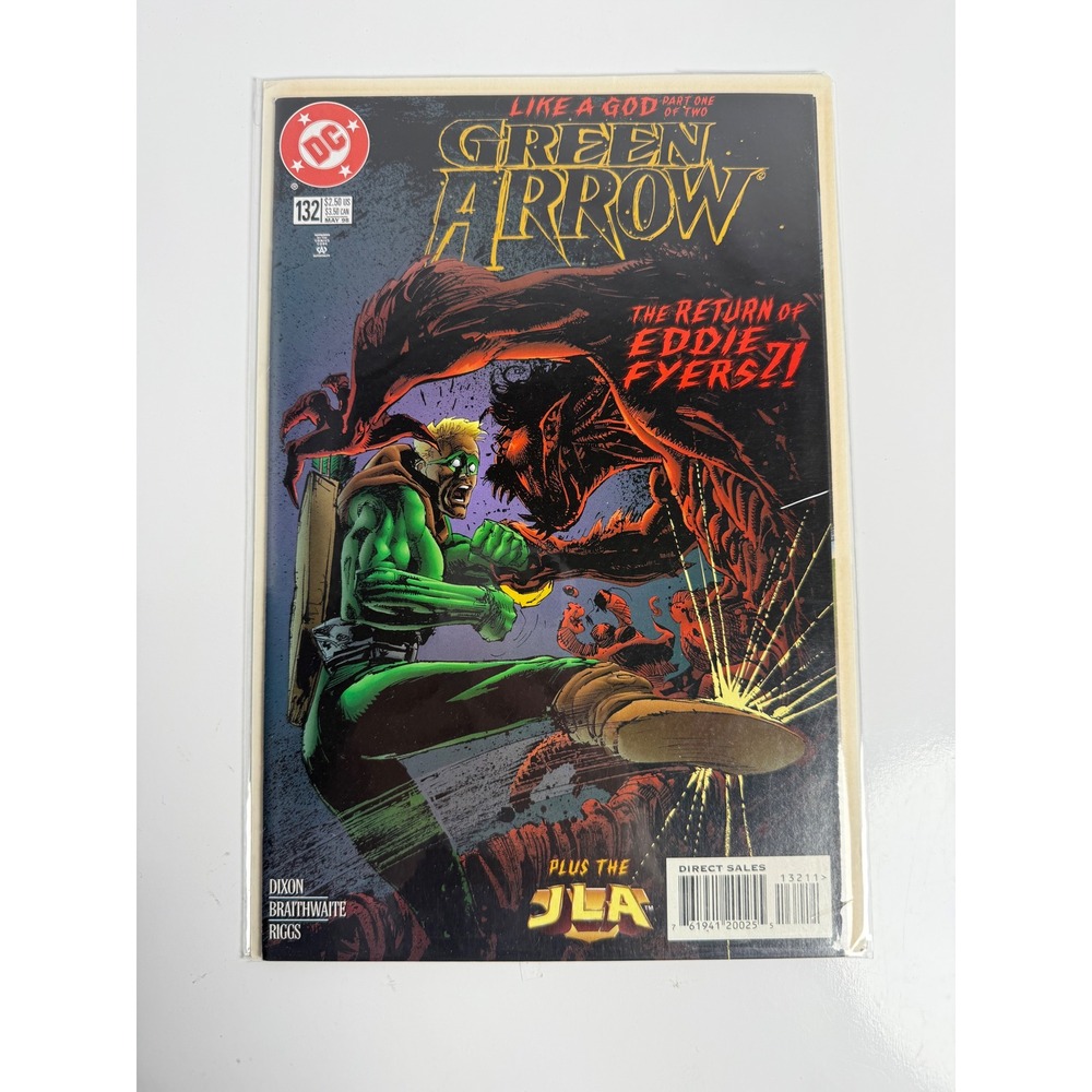 Green Arrow 132 1998 DC Comics Eddie Fyers JLA Chuck Dixon Damaggio Cover